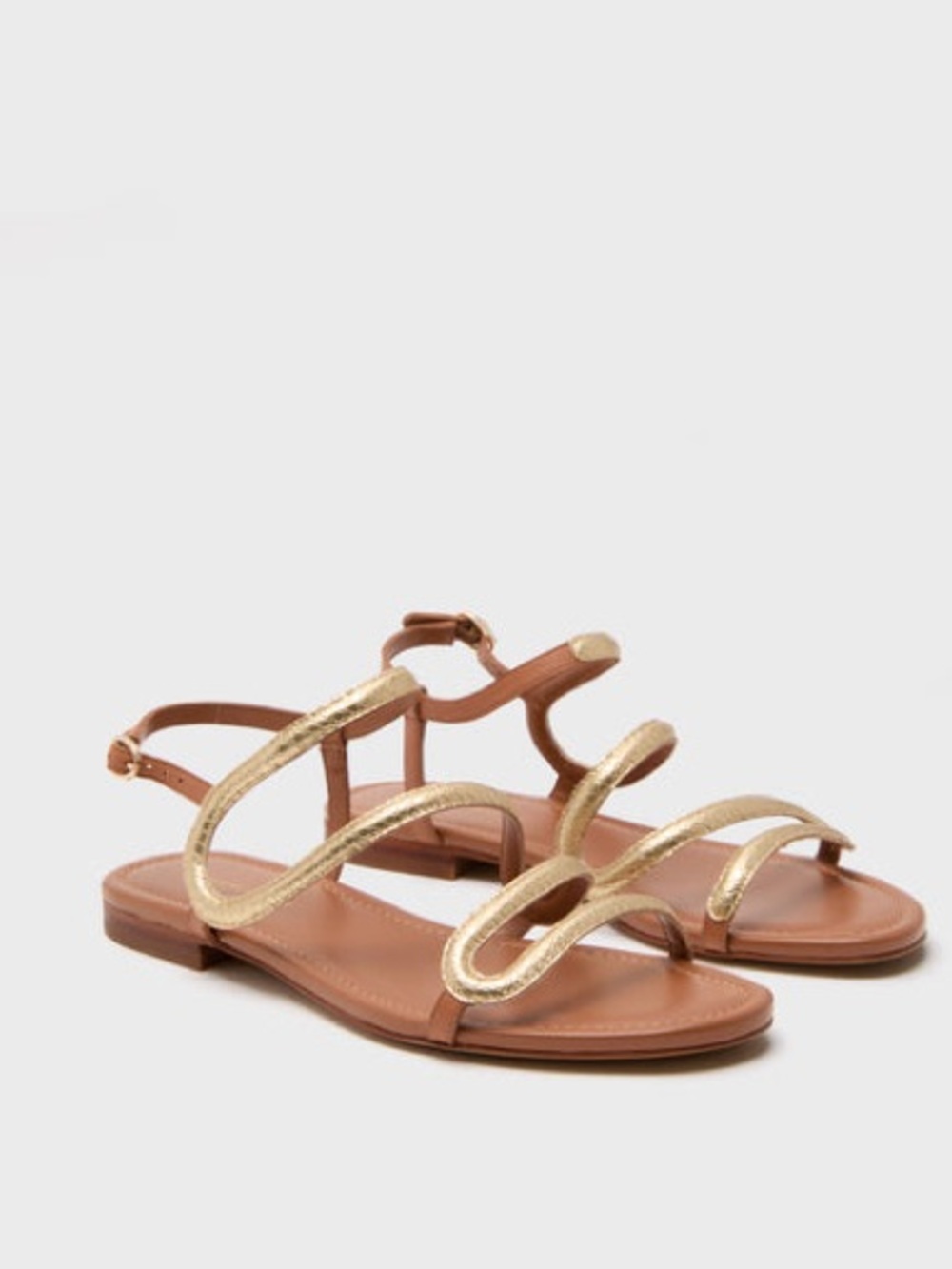 TUCKERNUCK Gold Champagne Lara Sandals -NWOT - size 8